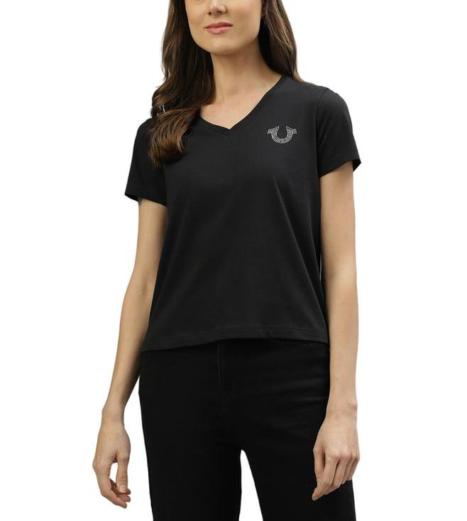 true religion black fashion regular fit t-shirt