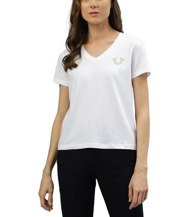 true religion white fashion regular fit t-shirt