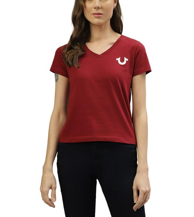 true religion red fashion regular fit t-shirt