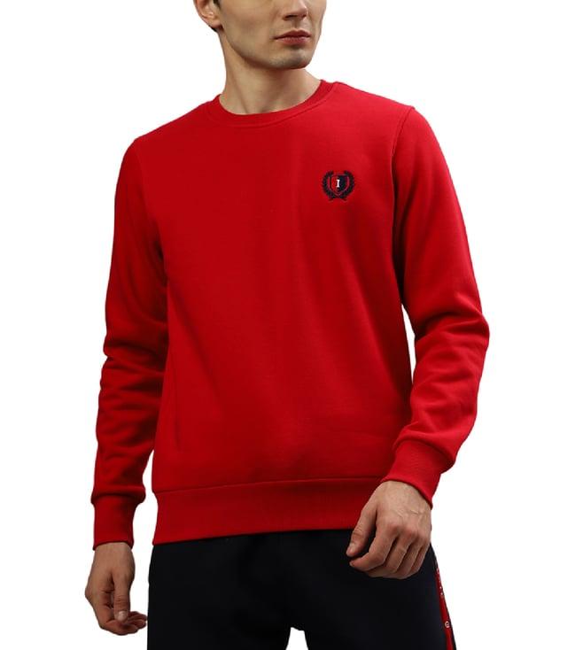 iconic red regular fit sweatshirt