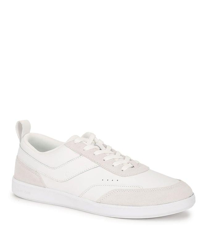 calvin klein men's triple white sneakers