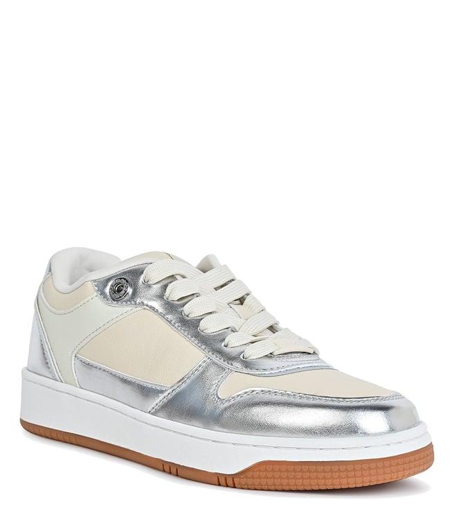 aldo women's retroact040 silver sneakers