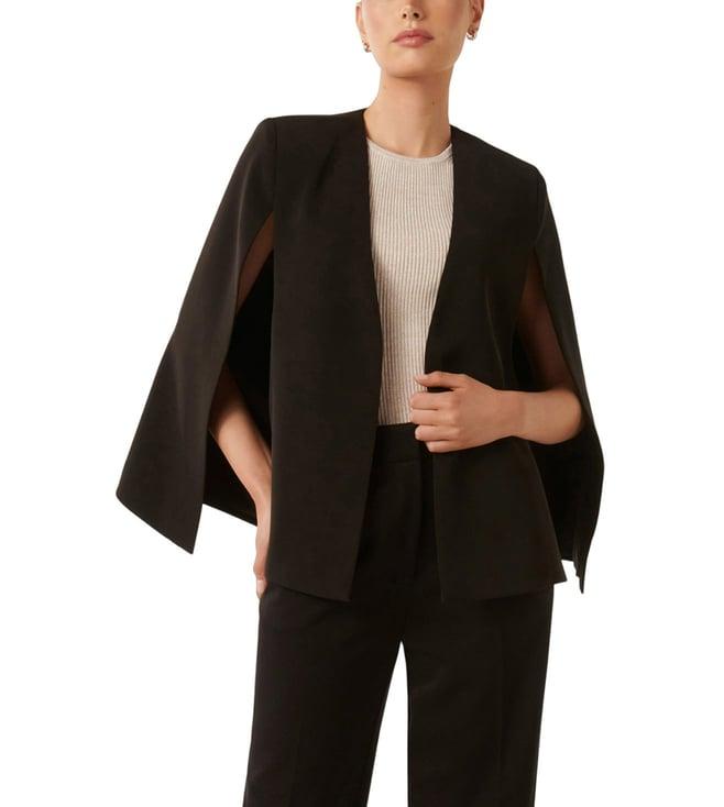 forever new black lara cape fitted fit jacket