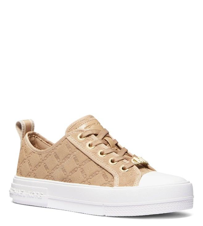 michael michael kors women's camel evy empire logo sneakers