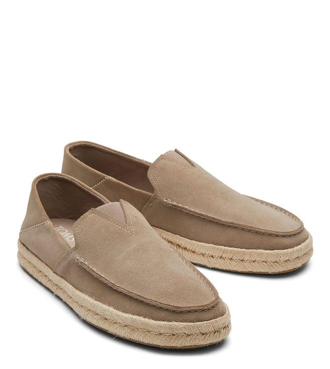 toms men's alonso taupe espadrille loafers