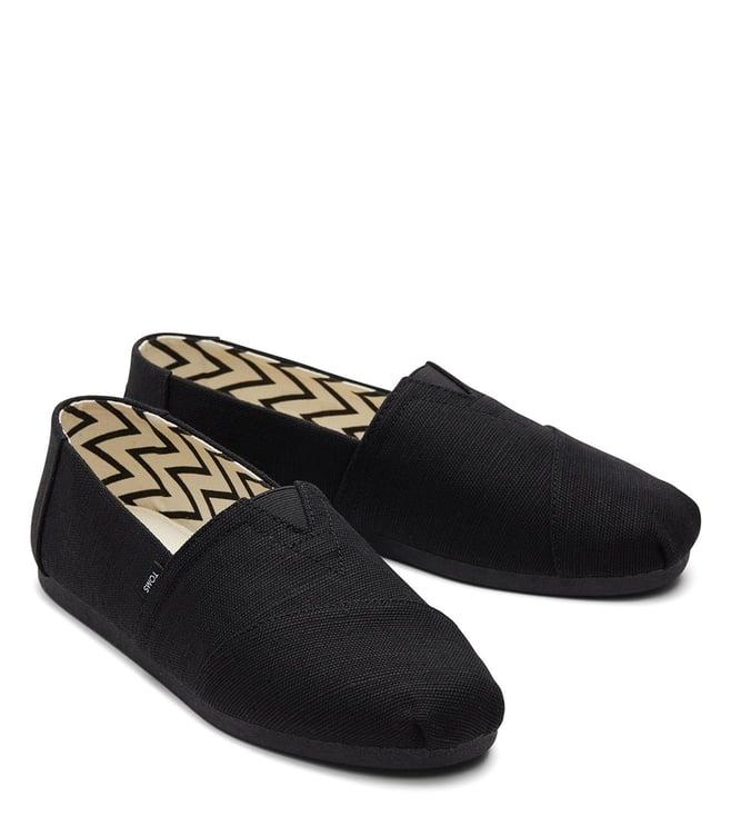 toms men's black slip on sneakers