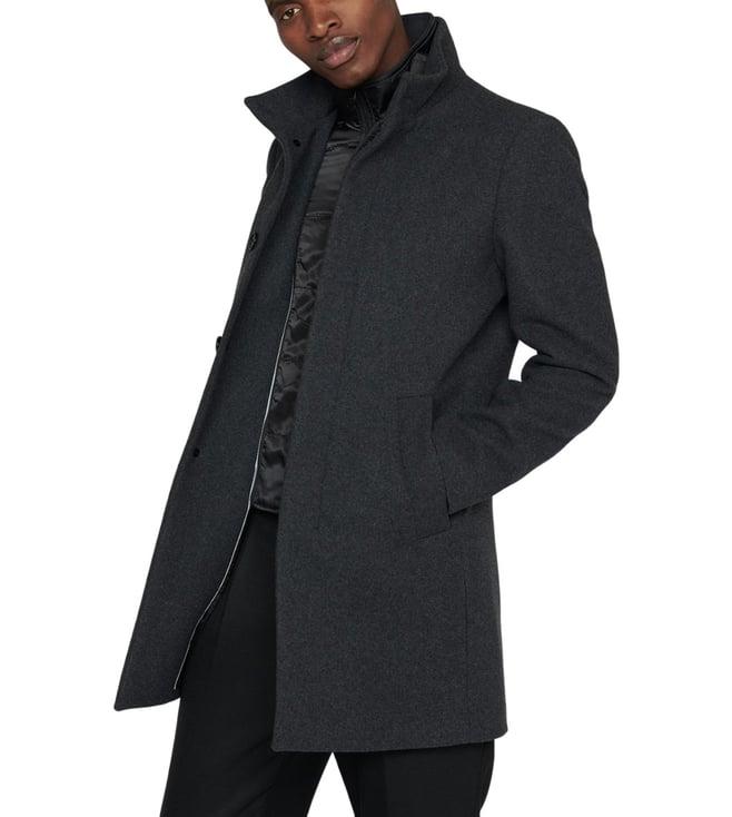 matinique grey regular fit coat