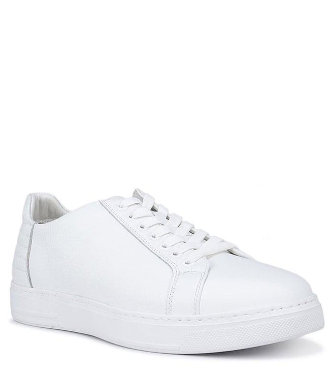 rosso brunello white leather sneakers