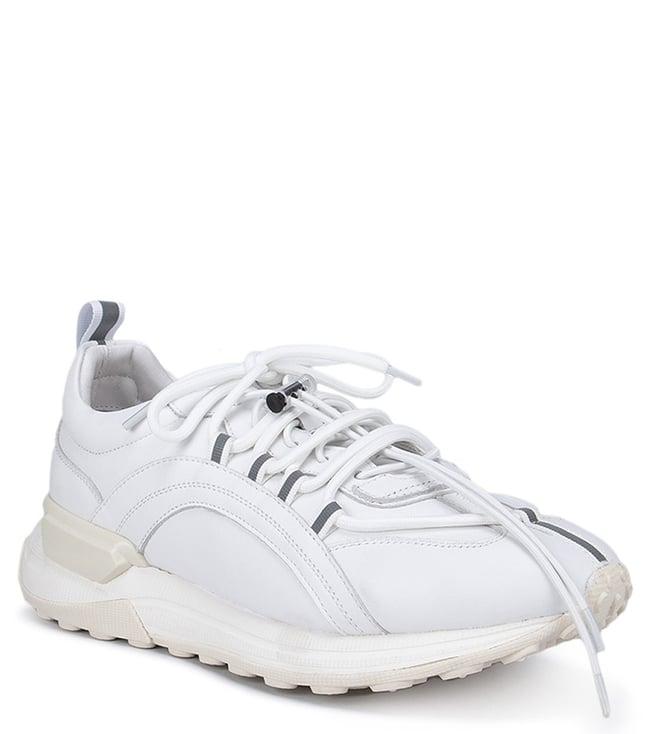 rosso brunello white leather sneakers