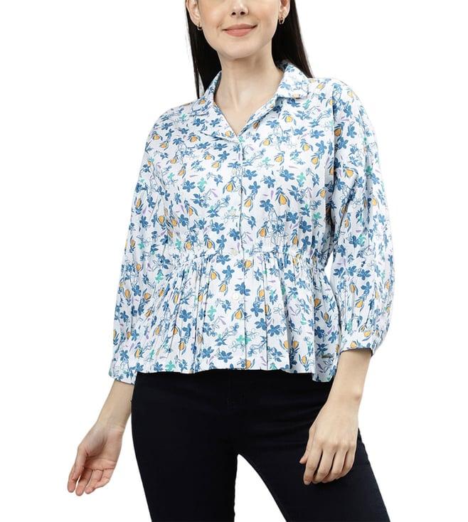 elle multi fashion floral printed regular fit shirt