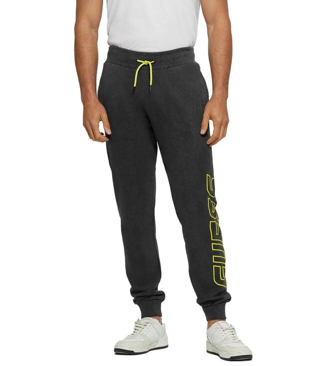 guess jet black logo dargen straight fit joggers