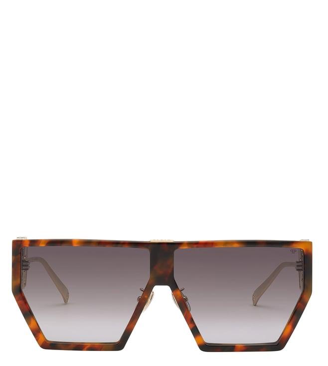 philipp plein spp040m65728sg grey uv protection geometric sunglasses for women