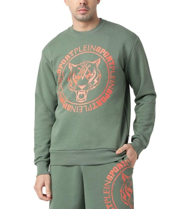 plein sport military tiger logo regular fit sweatshirt