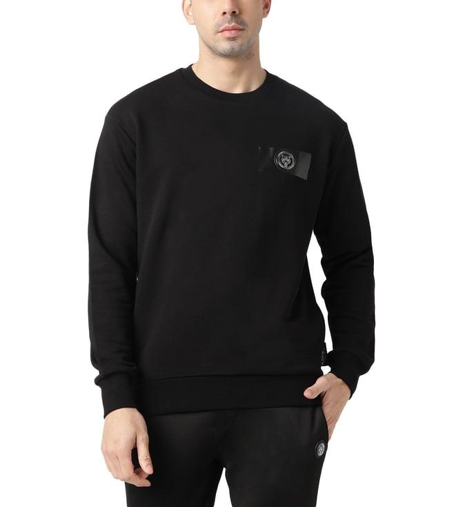 plein sport black regular fit sweatshirt