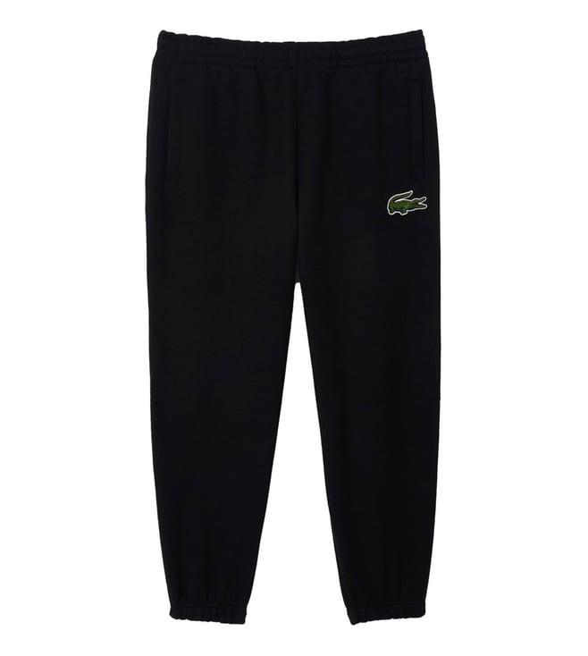 lacoste black loose fit joggers