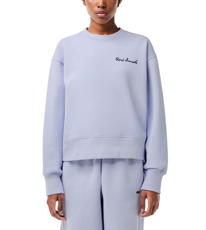 lacoste blue oversize fit sweatshirt