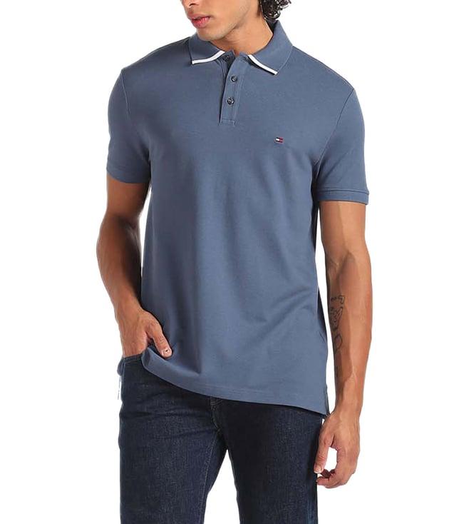 tommy hilfiger faded indigo regular fit polo t-shirt