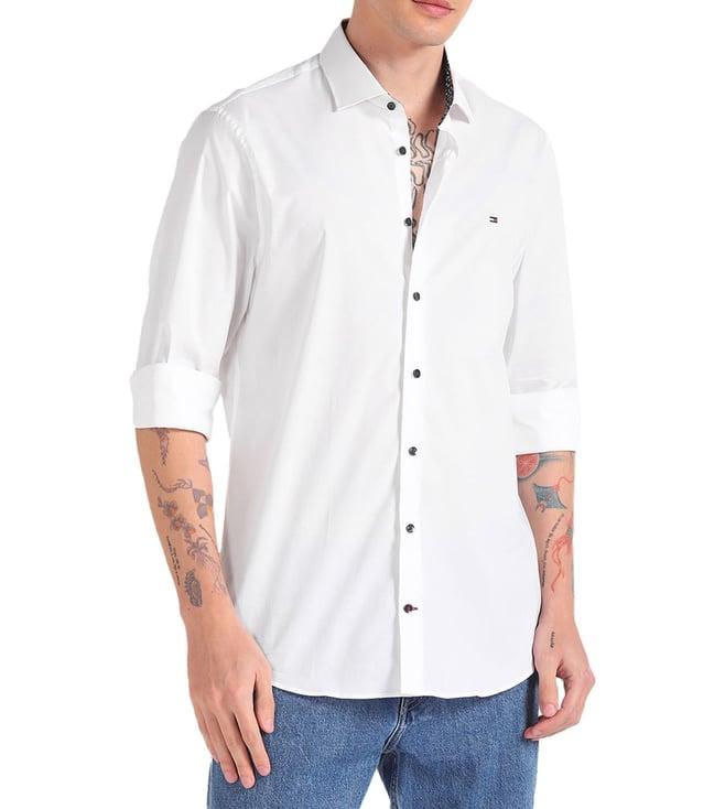 tommy hilfiger white regular fit shirt