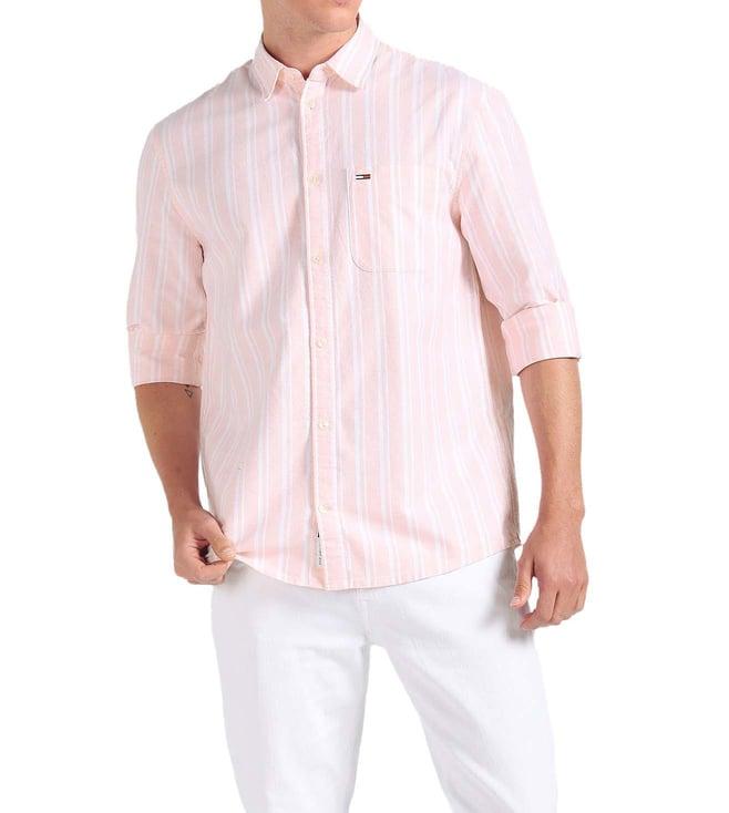 tommy hilfiger ballet pink stripes regular fit shirt