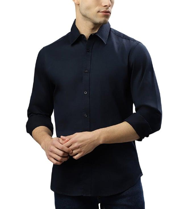 iconic blue slim fit shirt