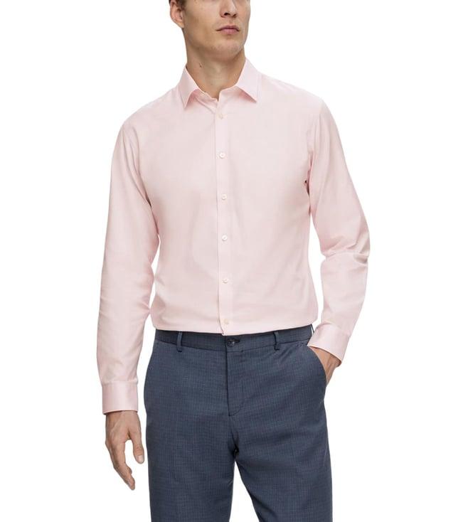 selected homme pale lilac fashion slim fit shirt