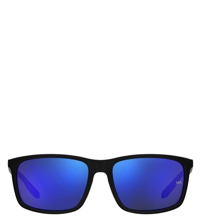 under armour ua loudon blue uv protected rectangular sunglasses for men