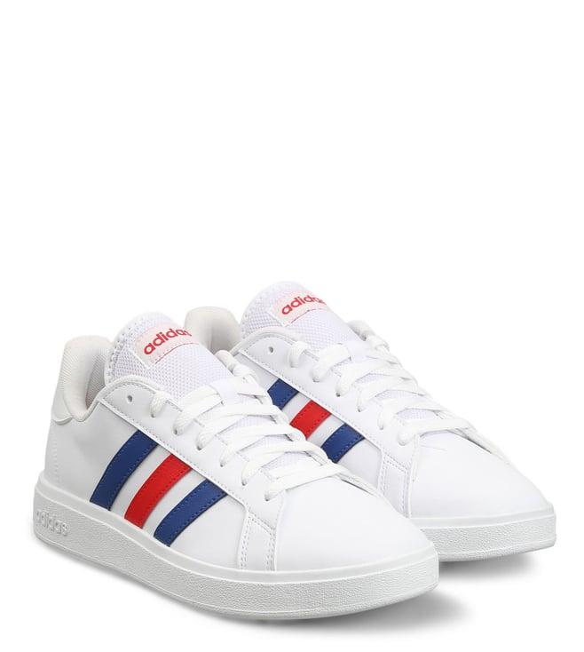 adidas men's grand court white sneakers