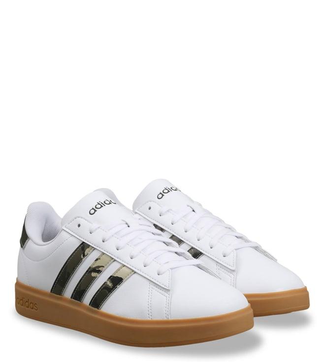 adidas men's grand court white sneakers