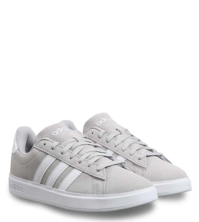 adidas men's grand court grey sneakers