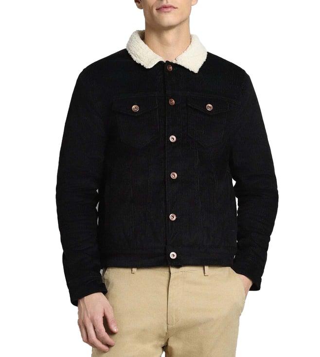 simon carter london black regular fit denim jacket