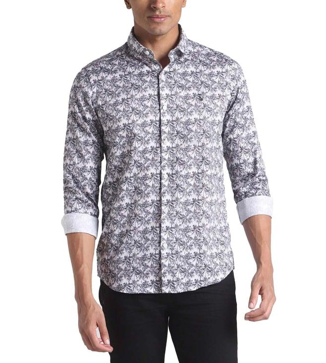 simon carter london multicolor printed slim fit shirt