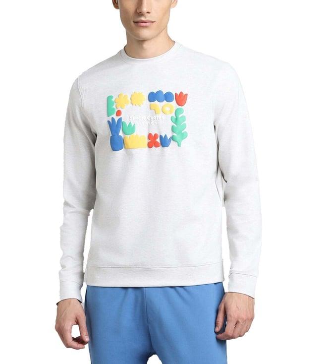 simon carter london white printed regular fit sweatshirt