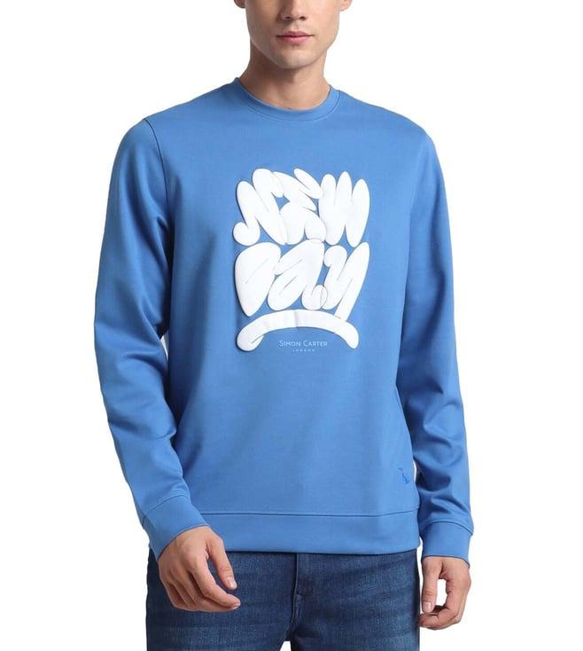 simon carter london blue regular fit sweatshirt