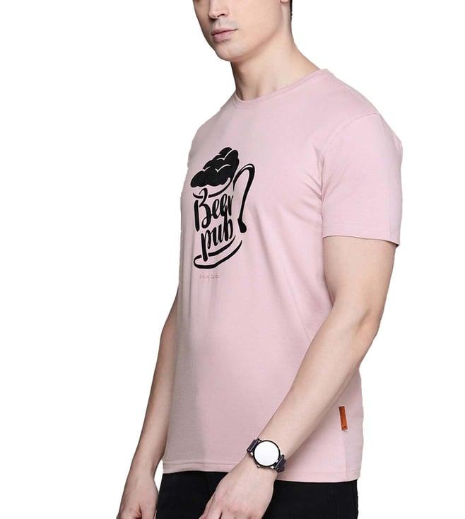 simon carter london pink printed slim fit t-shirt