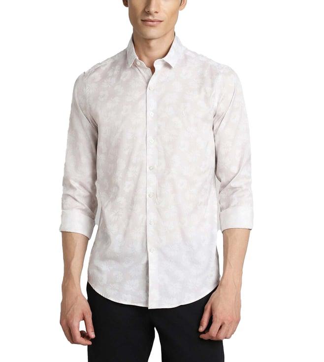 simon carter london pink printed slim fit shirt