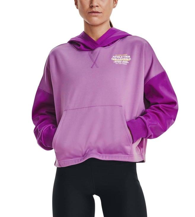 under armour purple graphic print sports sweatshirt