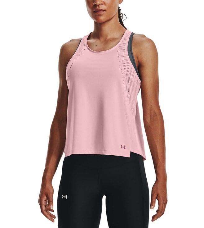 under armour pink regular fit tank top