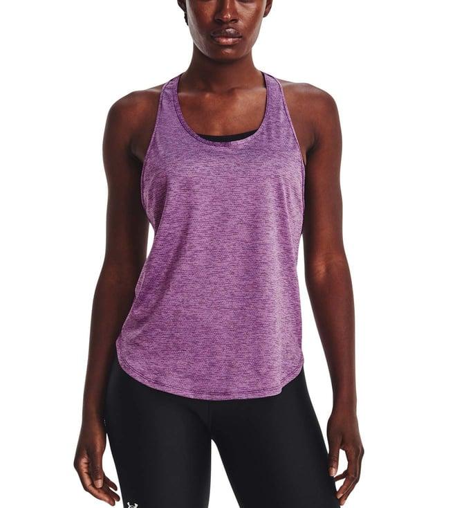 under armour purple textured pattern tank top