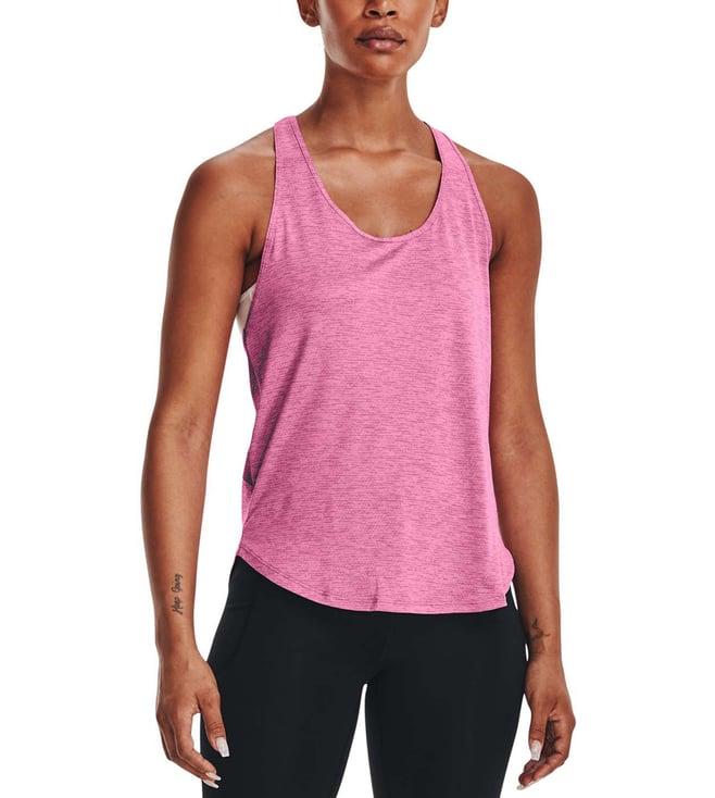 under armour pink textured pattern tank top