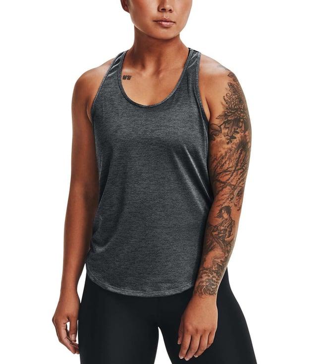 under armour grey textured pattern tank top