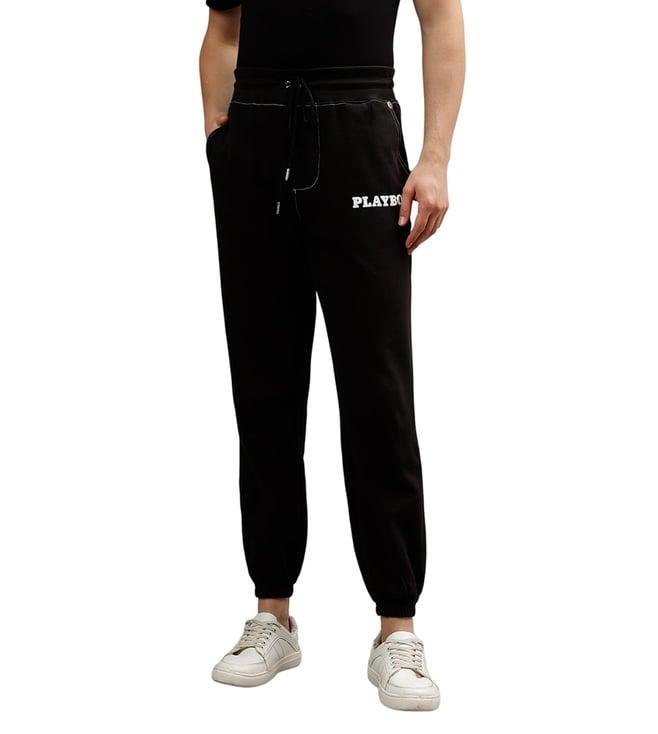 true religion black fashion regular fit joggers