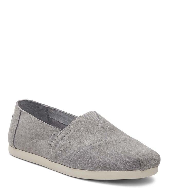 toms men's grey slip on sneakers