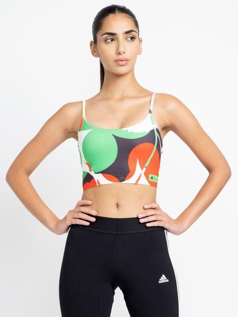 adidas multicolored printed sports bra