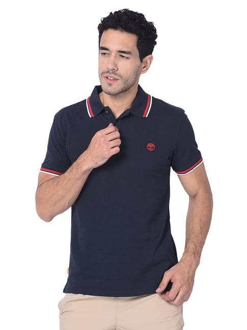 timberland navy regular fit polo t-shirt