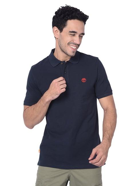 timberland navy regular fit polo t-shirt