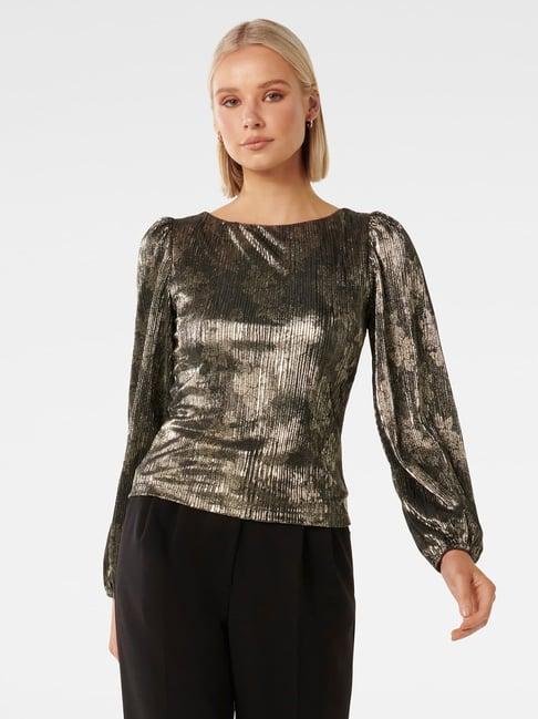 forever new metallic printed top