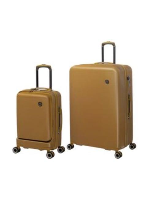 it luggage rapidity cuban gold striped hard large trolley bag set of 2 - 157 ltrs