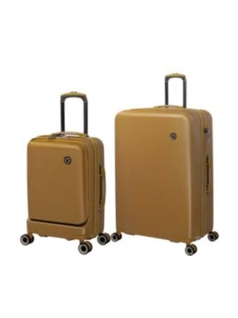 it luggage rapidity cuban gold striped hard medium trolley bag set of 2 - 157 ltrs