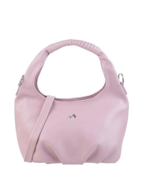 metro purple synthetic solid hobo handbag