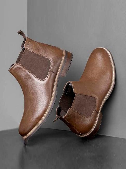 red tape men's teak chelsea boots